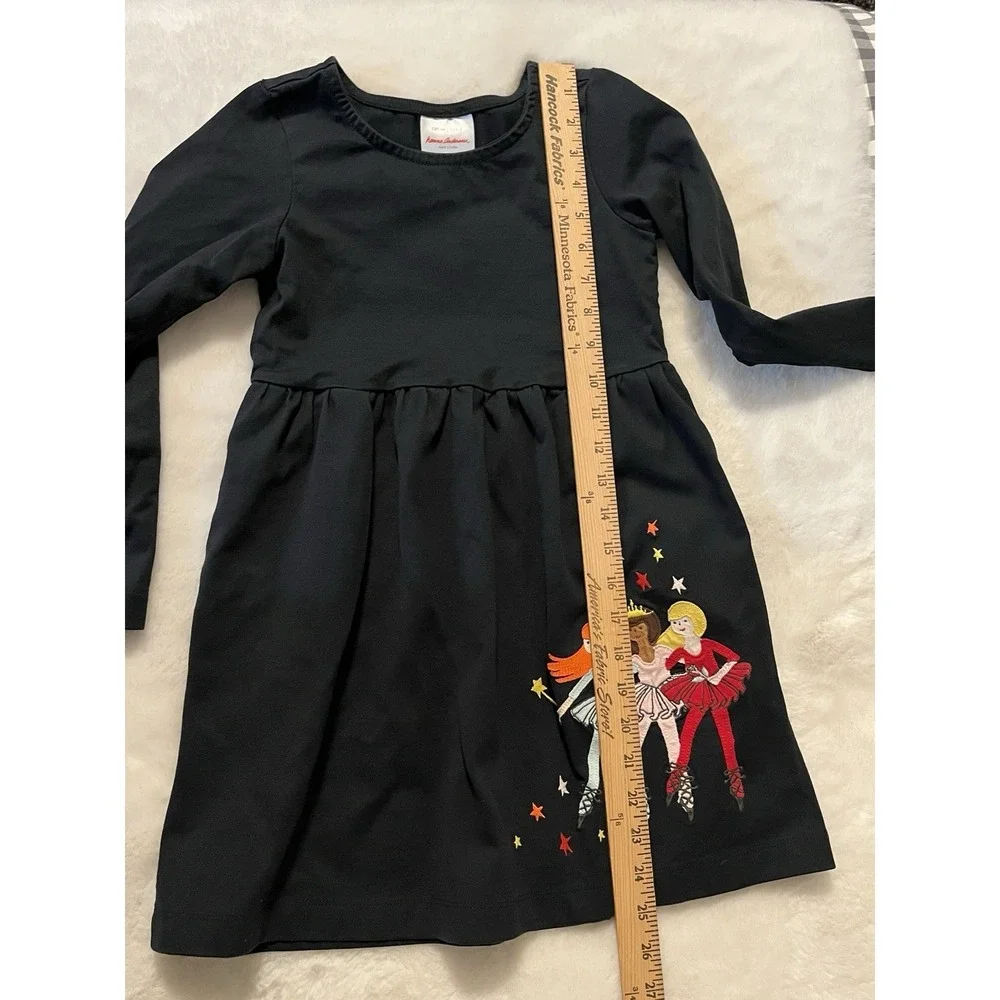 Hanna Andersson Ballet Dancers Dress Ballerina Pockets‎ Girl's Size 6-7 Black